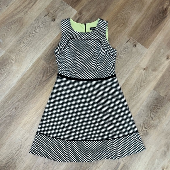 Vintage 90s Oleg Cassini Mod Squad Houndstooth Jumper Dress size 8 - Picture 1 of 6